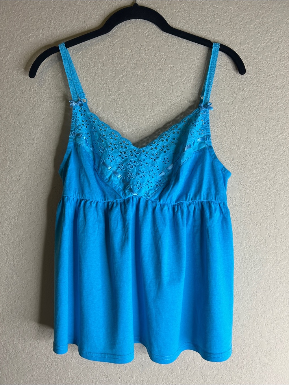 Victoria's Secret Turquoise Eyelet Lace Camisole